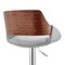 Armen Living Colby Adjustable Gray Faux Leather and Chrome Finish Bar Stool LCCYBAWAGR - alternate 10